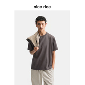 nice T恤NHX02108 255G全棉小圆领宽松短袖 rice好饭 r.系列新品