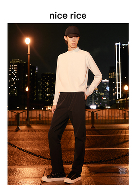 nice rice好饭 s.系列拒水尼龙微弹修身男士休闲运动长裤NFD11072