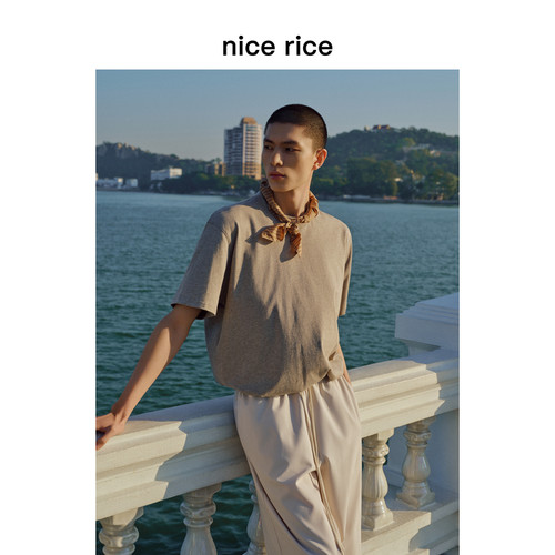 nicerice好饭全棉花纱短袖T恤
