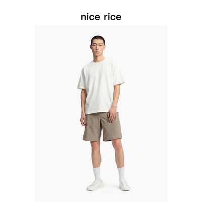 nicerice好饭直身松紧腰短裤
