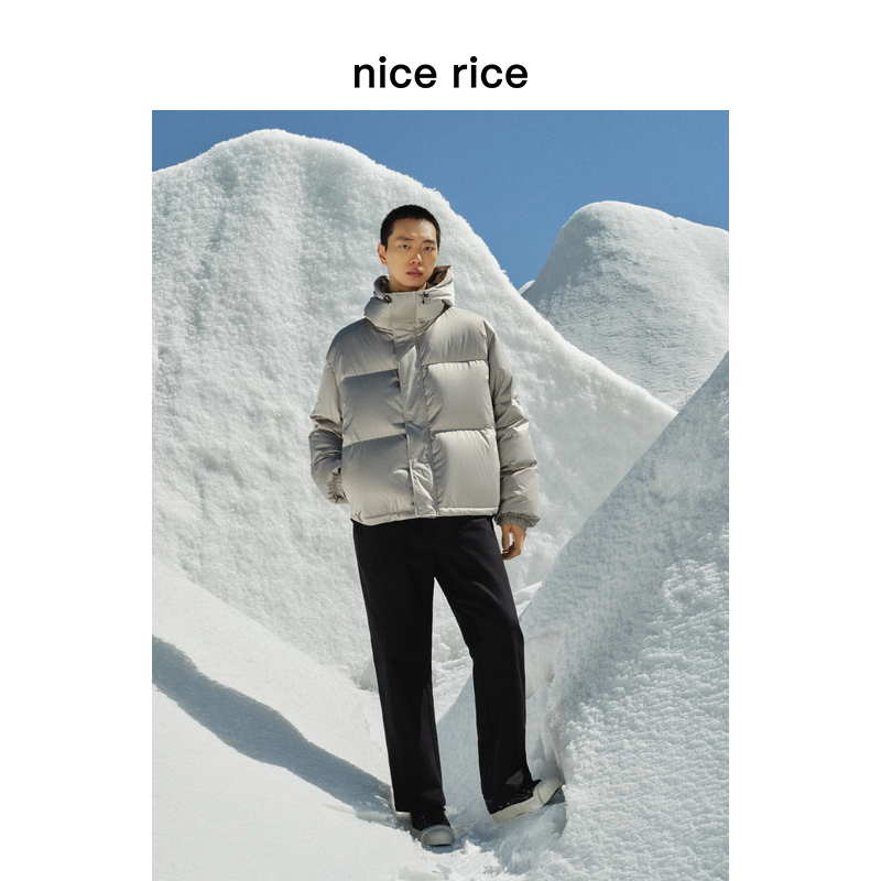 nicerice好饭斜纹直筒休闲长裤