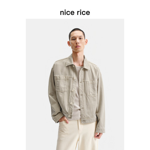 nicerice好饭宽松短款牛仔夹克