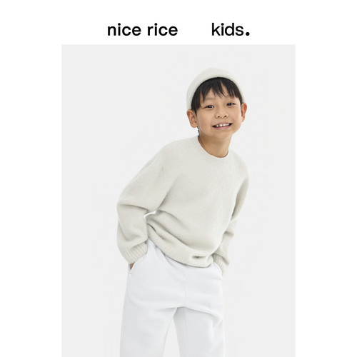 nicerice好饭绵羊毛圆领毛衣