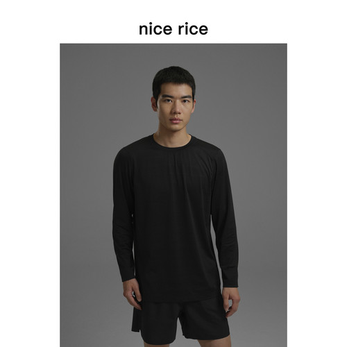 nicerice好饭网眼运动长袖T恤