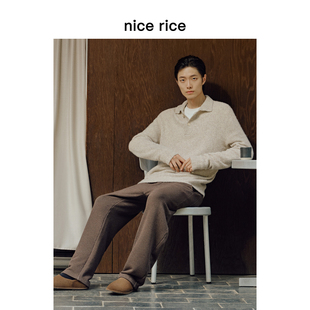 400G直筒微锥全棉花纱休闲卫裤 nice 新品 25冬季 NHD12005 rice好饭