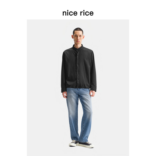 nicerice好饭直筒微锥牛仔裤