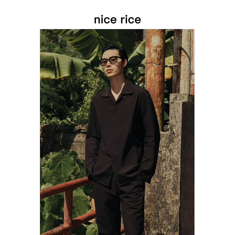 nicerice好饭全棉古巴领衬衫