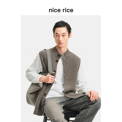 nicerice好饭羊毛混纺毛衣马甲