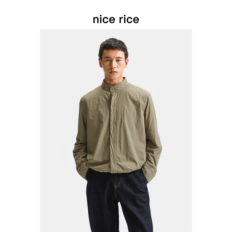 nicerice好饭直身短款衬衫夹克