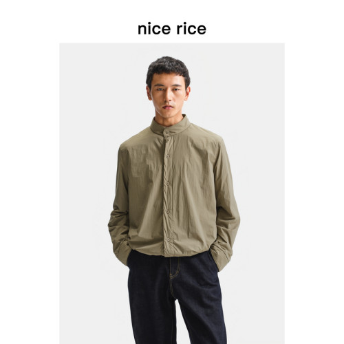 nicerice好饭直身短款衬衫夹克