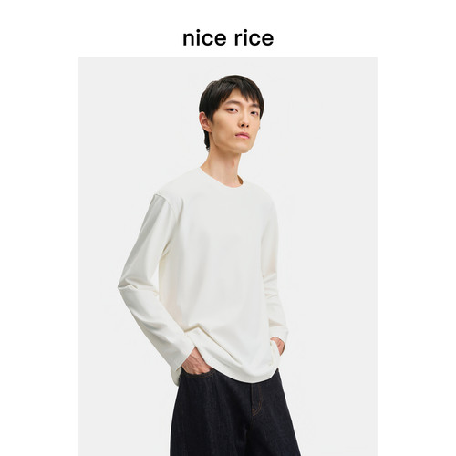 nicerice好饭圆领直身长袖T恤