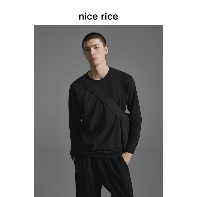 nicerice好饭修身尼龙无缝T恤