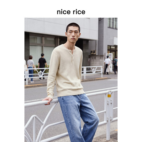 nicerice好饭直筒水洗牛仔裤