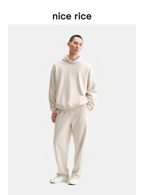 nice rice好饭 25秋季新品r.系列435G全棉宽松针织卫裤男NHQ12087