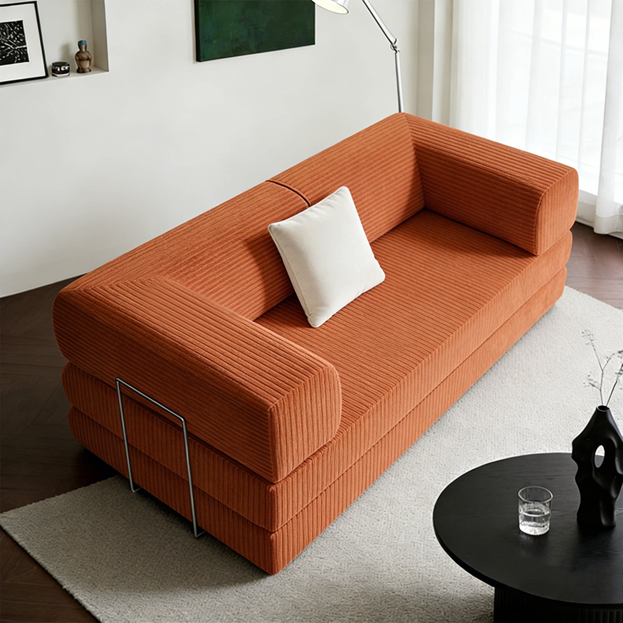 布艺沙发模块沙发床小户型休闲懒人沙发海绵家用客厅双人沙发新款