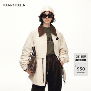 飞行可露丽系列FF仿佛棉服女冬新款 外套 棉衣中长款