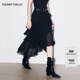 FF仿佛半身裙女2026春季 新款 荷叶边不规则蛋糕裙雪纺优雅百搭半裙