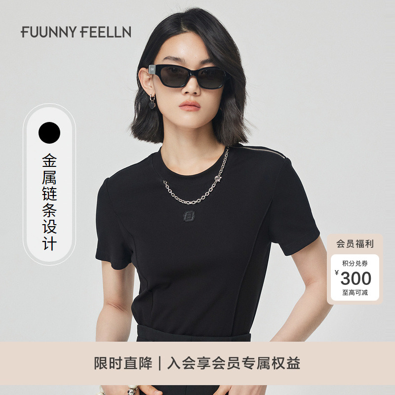 仿佛短袖T恤女潮牌设计感