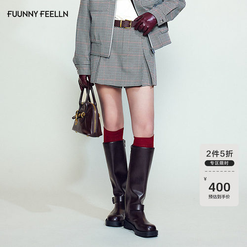 FF仿佛英伦风格子裙裤