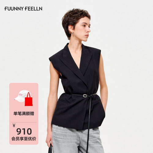 FF仿佛无袖西装外套马甲