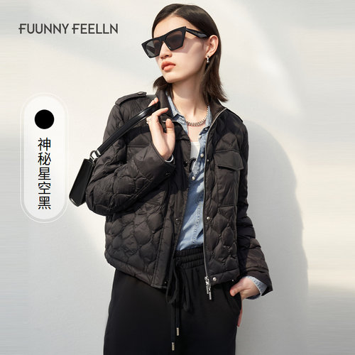 短款白鸭绒羽绒服女时尚