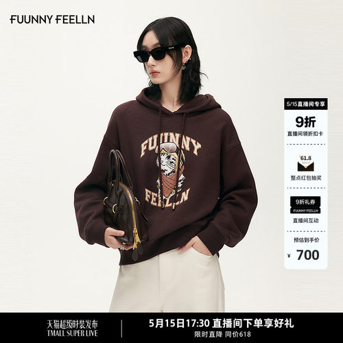 FF仿佛猫咪刺绣卫衣女