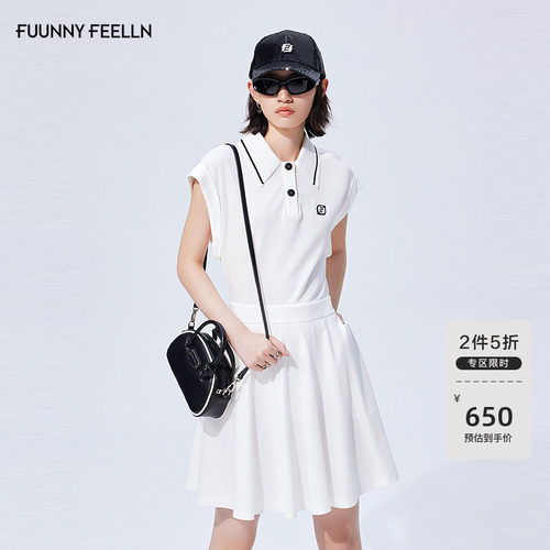 仿佛连衣裙学院风polo领气质