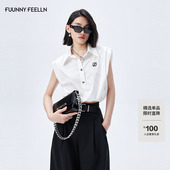 FF仿佛衬衫 夹克 女浅春系气质女设计高智感通勤无袖 2025年夏季 新款