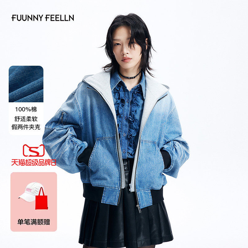 FF仿佛牛仔夹克短外套女图片