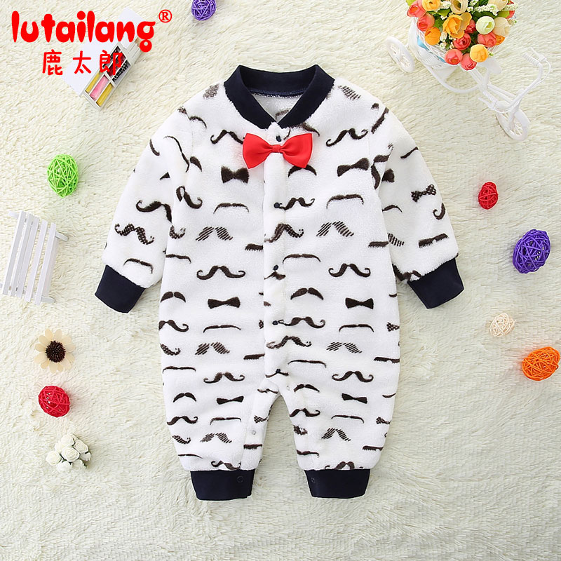 儿童连体睡衣秋冬季珊瑚绒家居服图片