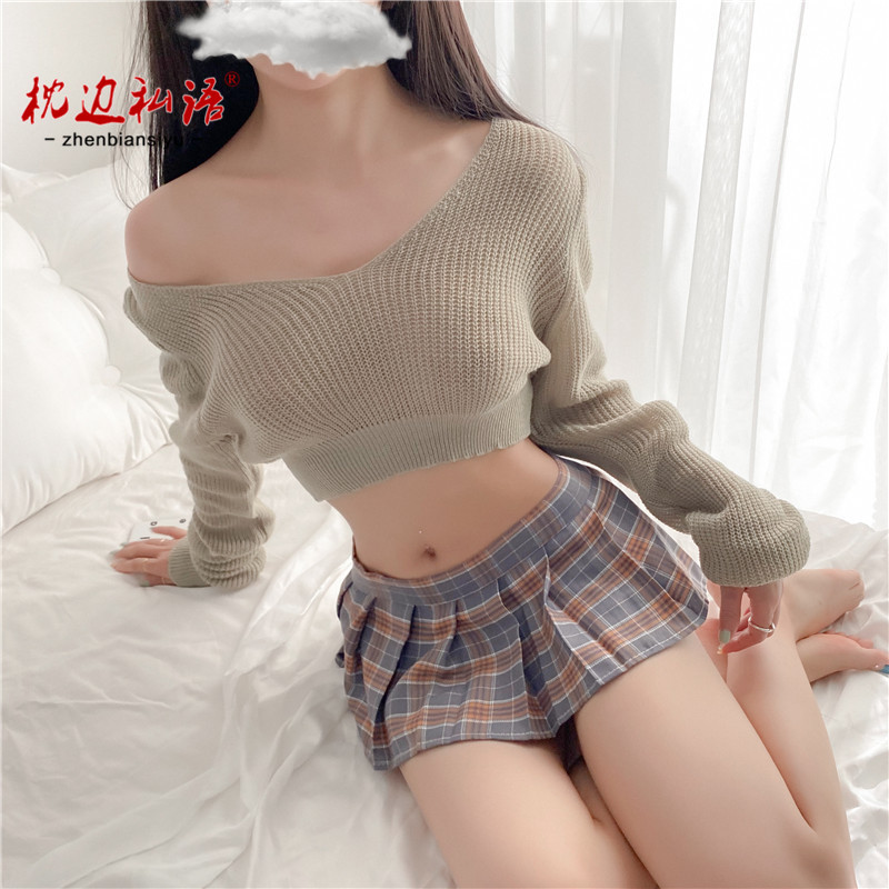 情趣内衣女处男杀手性感露肩毛衣制服诱惑水手套装外贸