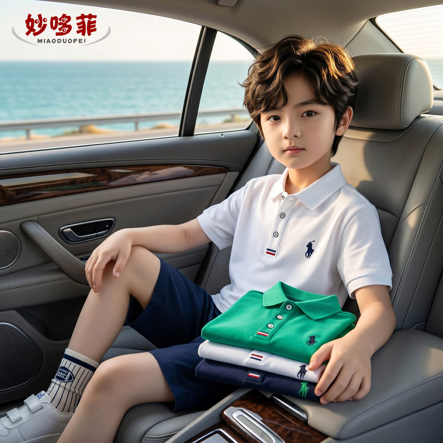 男童短袖夏装t恤2026新款儿童运动上衣学生Polo衫男孩中大童薄款