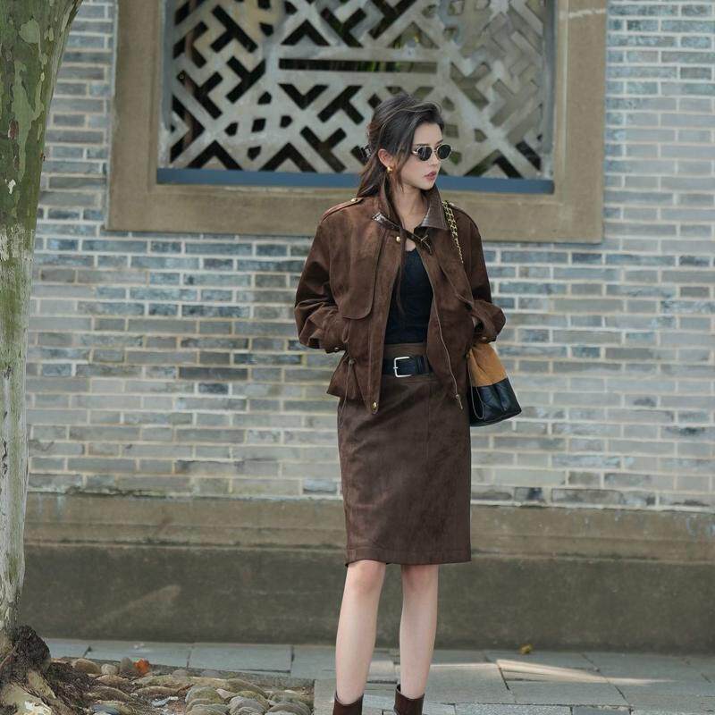 A字半身裙女新款秋季港味复古直半身裙