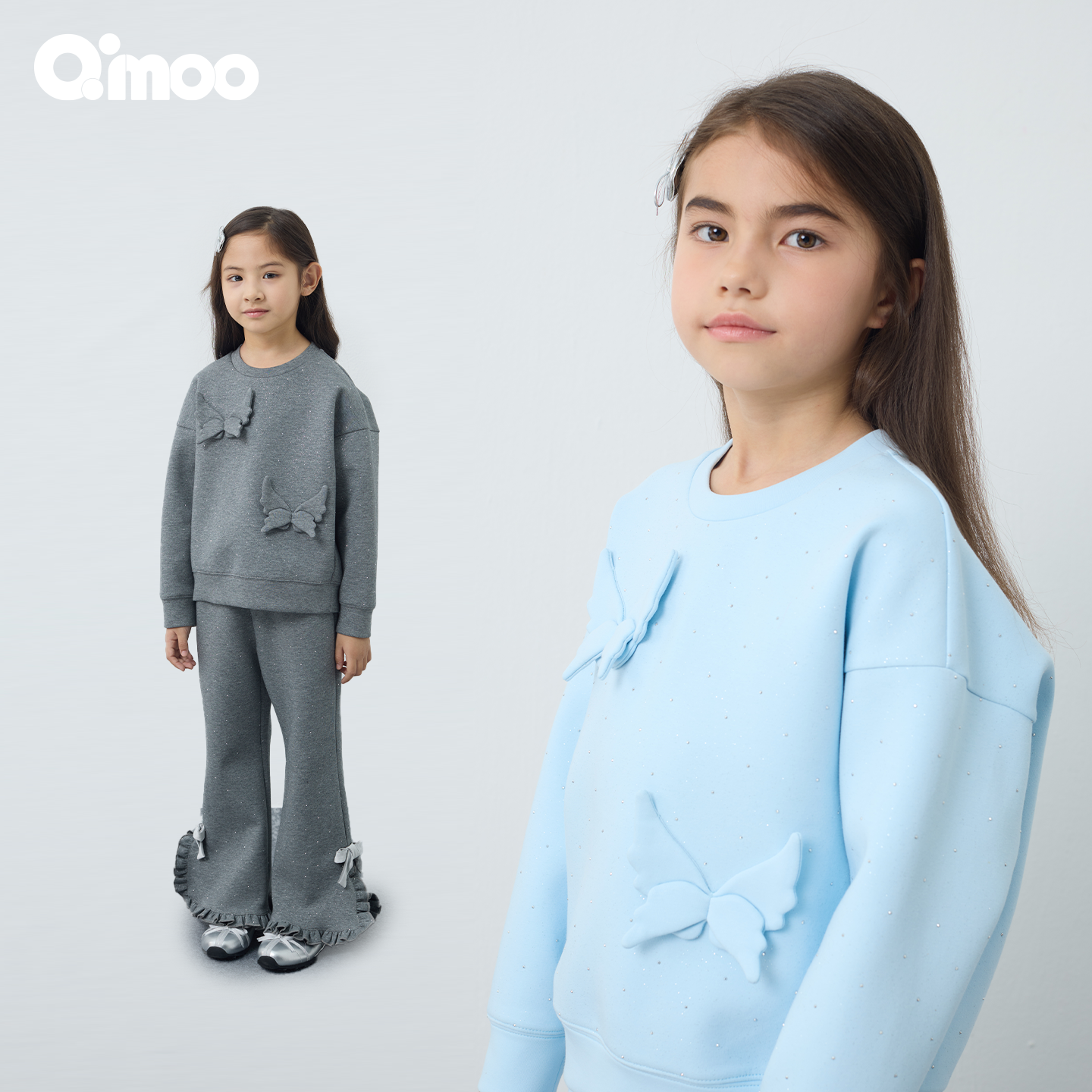 Qimoo淇木25春季新款女童卫衣