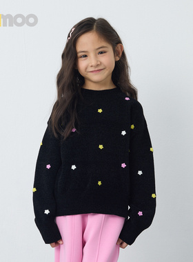 Qimoo淇木2025冬新款儿童针织衫时尚保暖女童套头衫QSS4TP238B