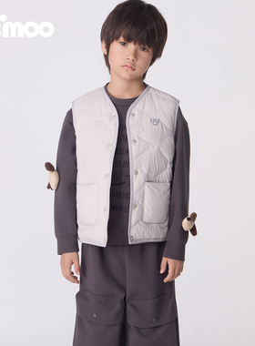 Qimoo淇木25秋季新款童装男女童儿童轻便有型保暖马甲QSS3AP317C