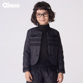 童装 Qimoo淇木25秋季 新款 女童简约甜酷蝴蝶结棉服外套QSS3WP314C