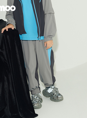 Qimoo/淇木25夏季新款童装男女童拼色设计潮酷长裤子QSS2KP157A