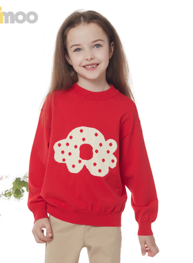 Qimoo淇木商场同款童装女童宽松休闲套头衫QCL1TC142A