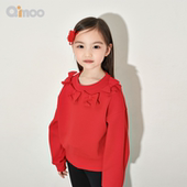 Qimoo淇木 QWM1TC130A 女童蝴蝶结可爱套头衫 26年春季 新款