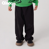 百搭长裤 Qimoo QCL4KP214B 童装 男女童直筒加绒卫裤 淇木冬季 新款