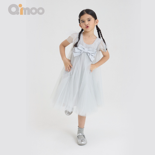 Qimoo女童秋季公主网纱连衣裙