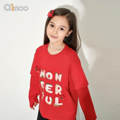 Qimoo淇木 QWM1TC101A 女童草莓字母套头衫 26年春季 新款