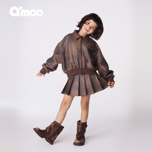 Qimoo淇木25春季新款复古风夹克