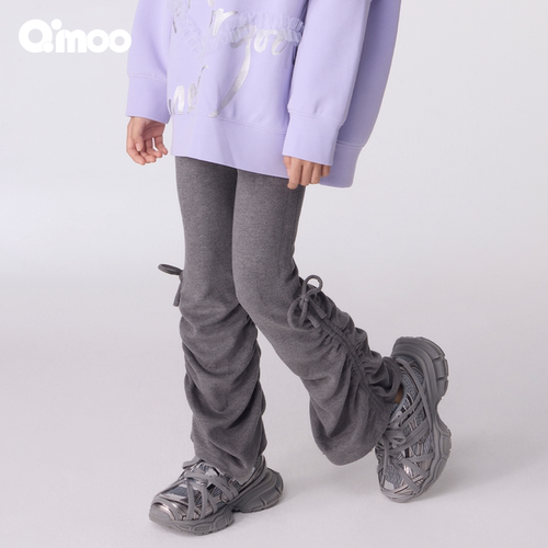 Qimoo淇木秋季款童装女童舒适百搭抽绳休闲长裤子QSS3KP310C