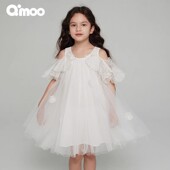 童装 Qimoo淇木夏季 新款 女童公主花边吊带连衣裙QCL2LP331C