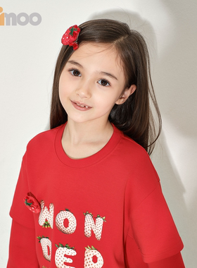 Qimoo/淇木26春季新款女童可爱草莓发夹发饰QWM15C164A