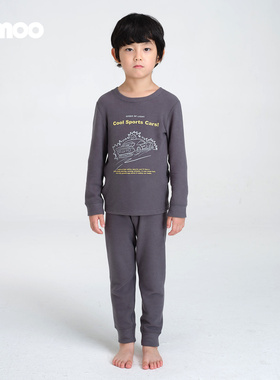 Qimoo淇木25冬季新款儿童家居服套装男女柔软保暖秋裤QSS4IP832P