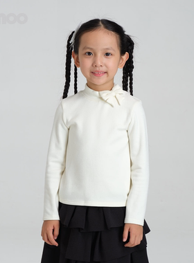 Qimoo淇木 26年春季新款Q粉专属女童保暖打底套头衫QWM1TP105A