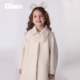 淇木25冬季 新款 童装 Qimoo 女童珍珠蝴蝶结长款 毛呢大衣QSS3DP325C